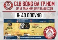 Vé từng trận mùa bóng khán đài B Sân vận động Thống Nhất