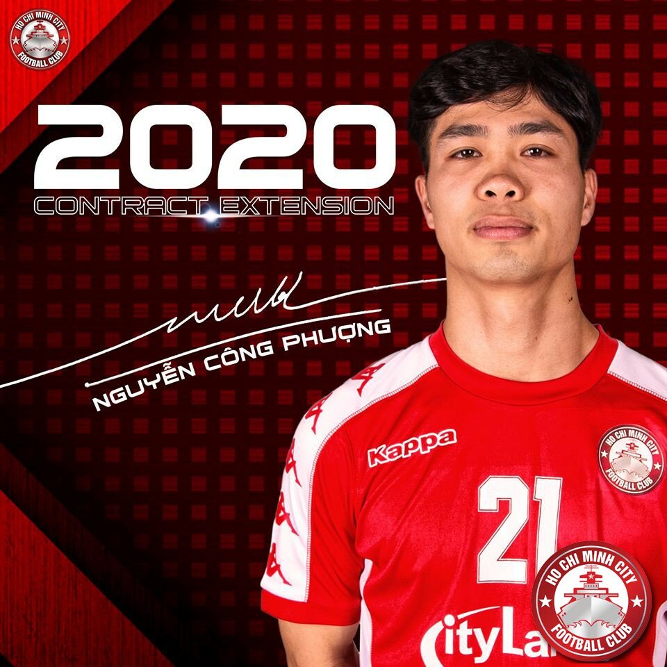 CÔNG PHƯỢNG TIẾP TỤC KHOÁC ÁO TP HỒ CHÍ MINH ĐẾN HẾT MÙA GIẢI 2020.